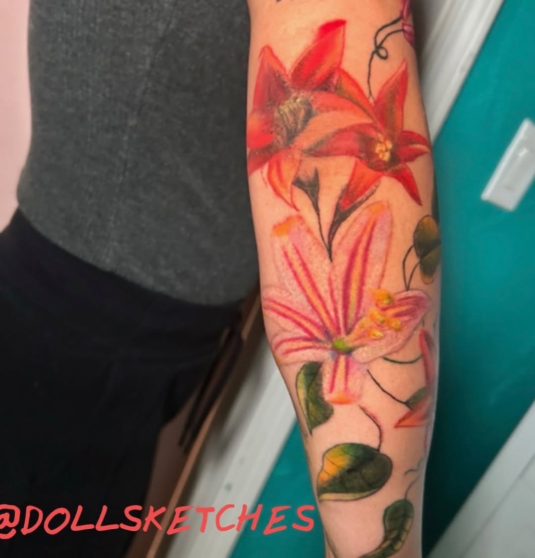 Tattoo by @skaikattcxart — realism, watercolor