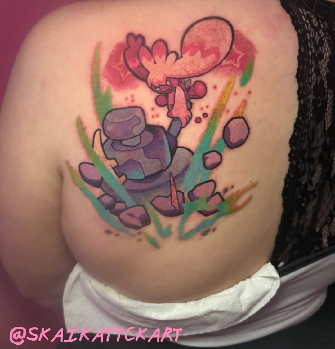 Tattoo by @skaikattcxart — new_school, anime