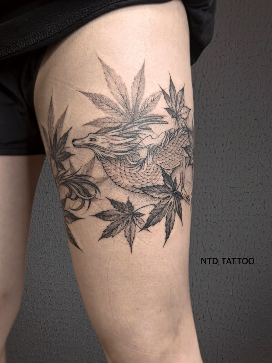 Tattoo by @ntd_tattoo — black_and_grey, dotwork