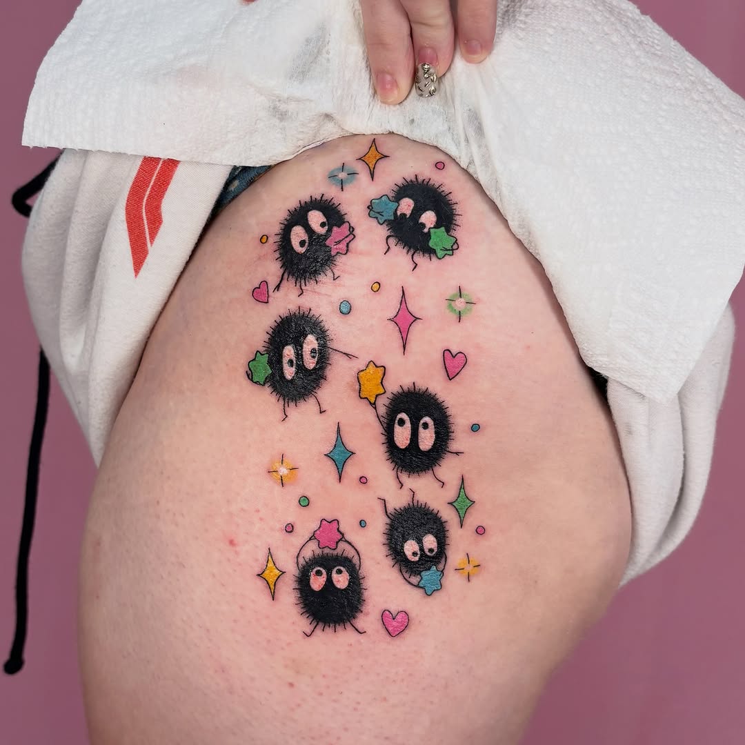 Tattoo by @maemoon.tattoo β anime, fine_line