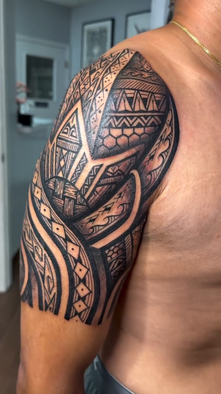 Tattoo by @barrysan — tribal, geometric