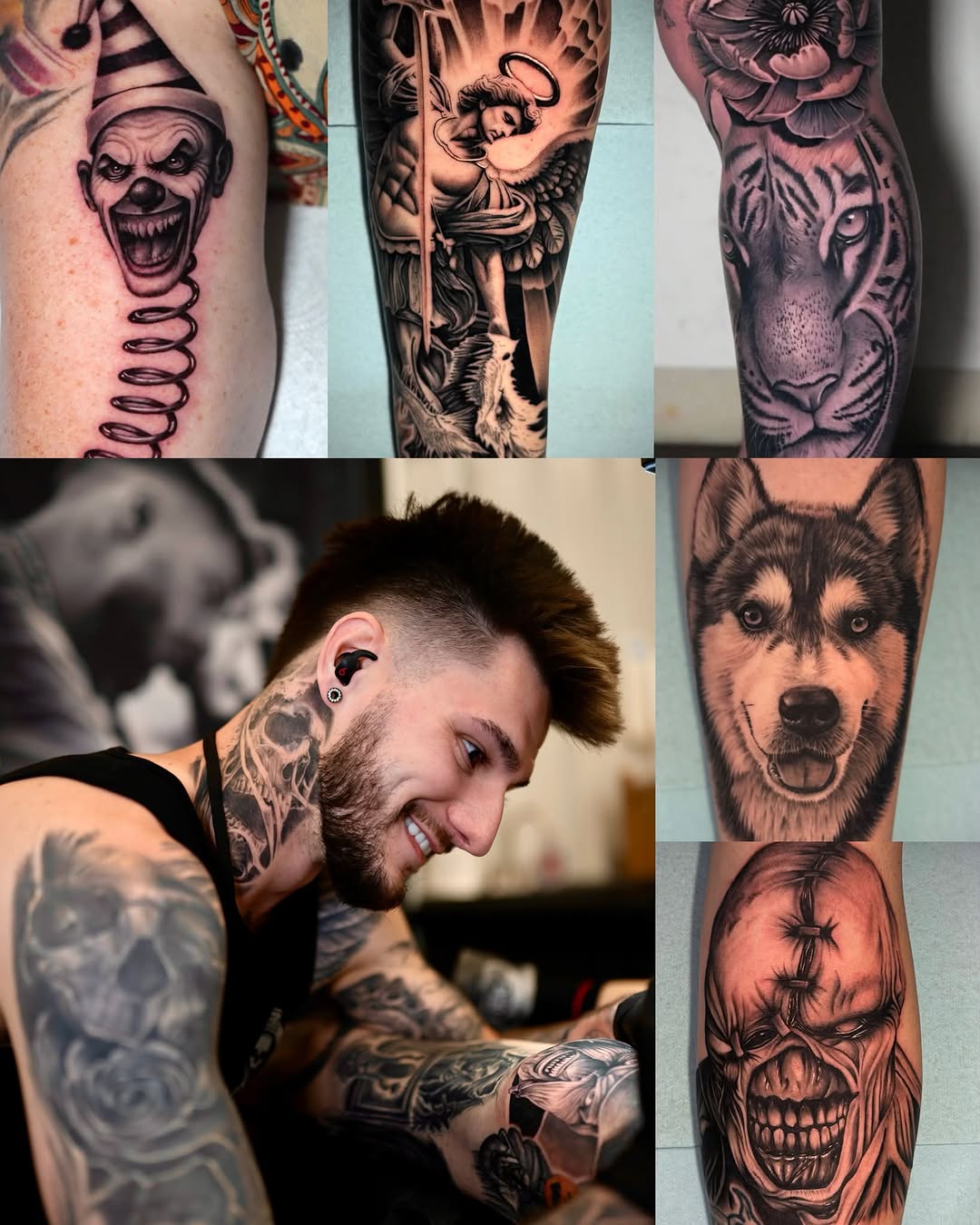 Tattoo by @webbz_tattoos — realism, black_and_grey