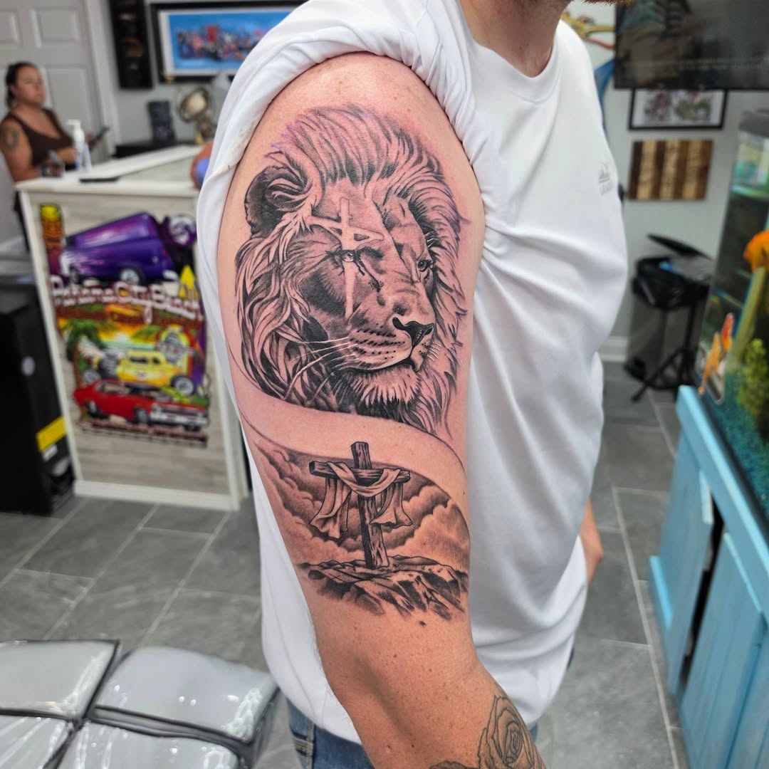 Tattoo by @tattoosbyjstar — realism, black_and_grey