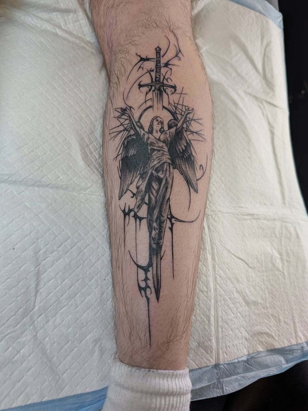 Tattoo by @hearthcreativestudios โ black_and_grey, dark_realism