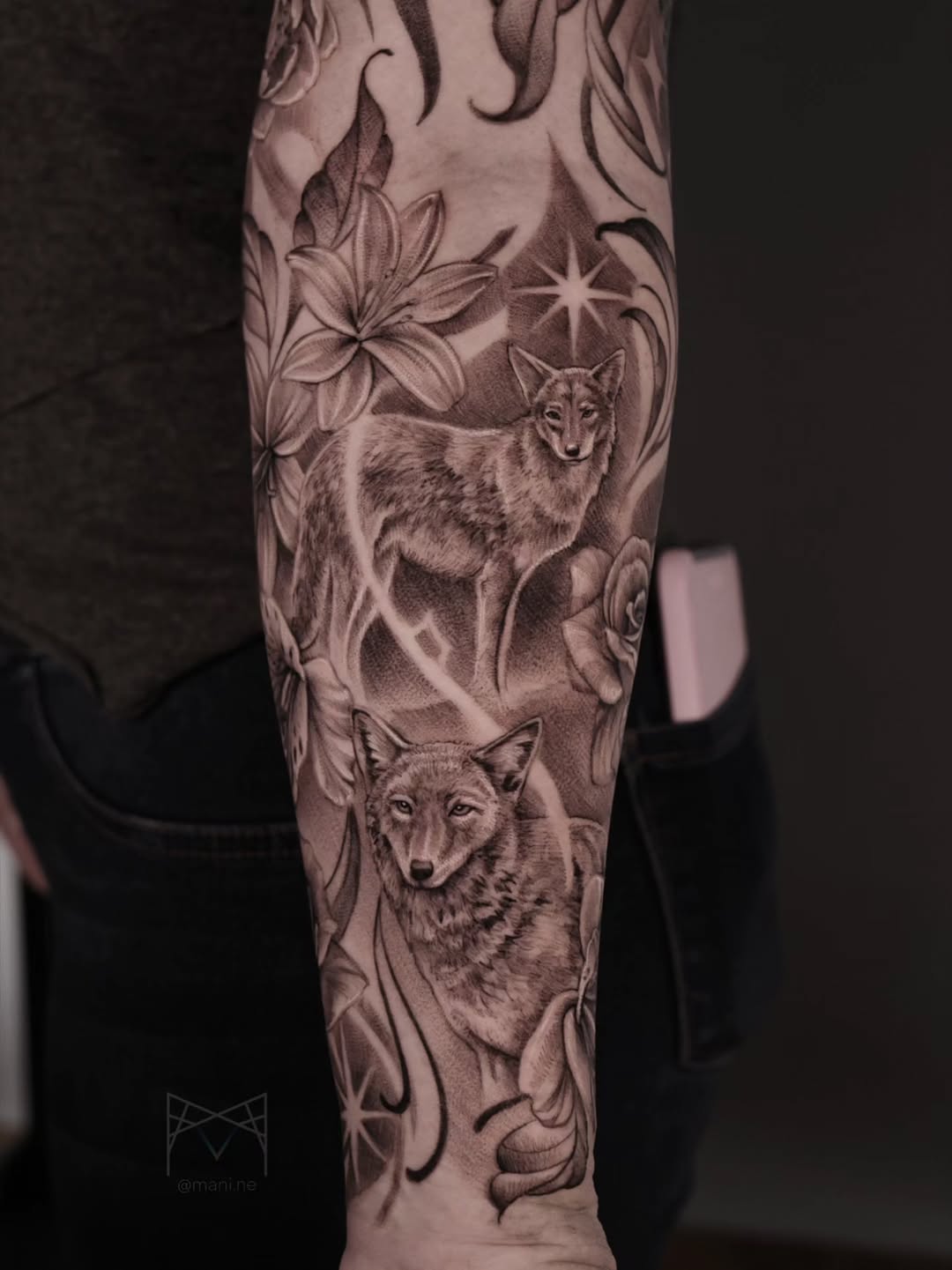 Tattoo by @mani.art.ne — realism, black_and_grey