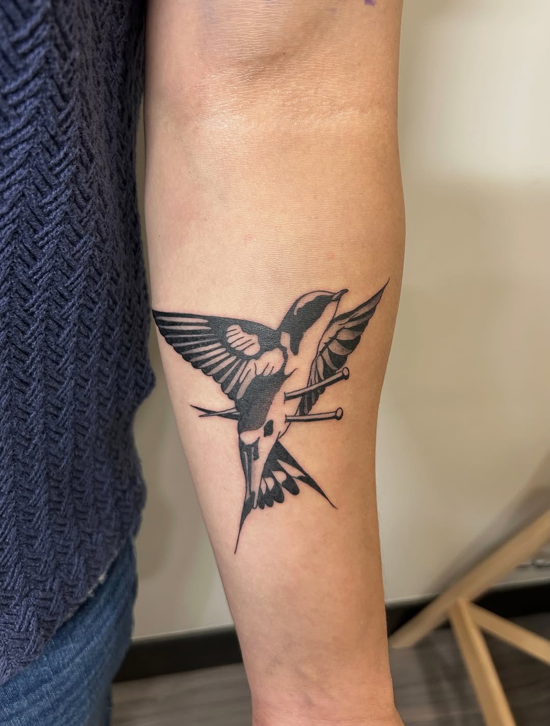 Tattoo by @etched.with.ink — black_and_grey, illustrative
