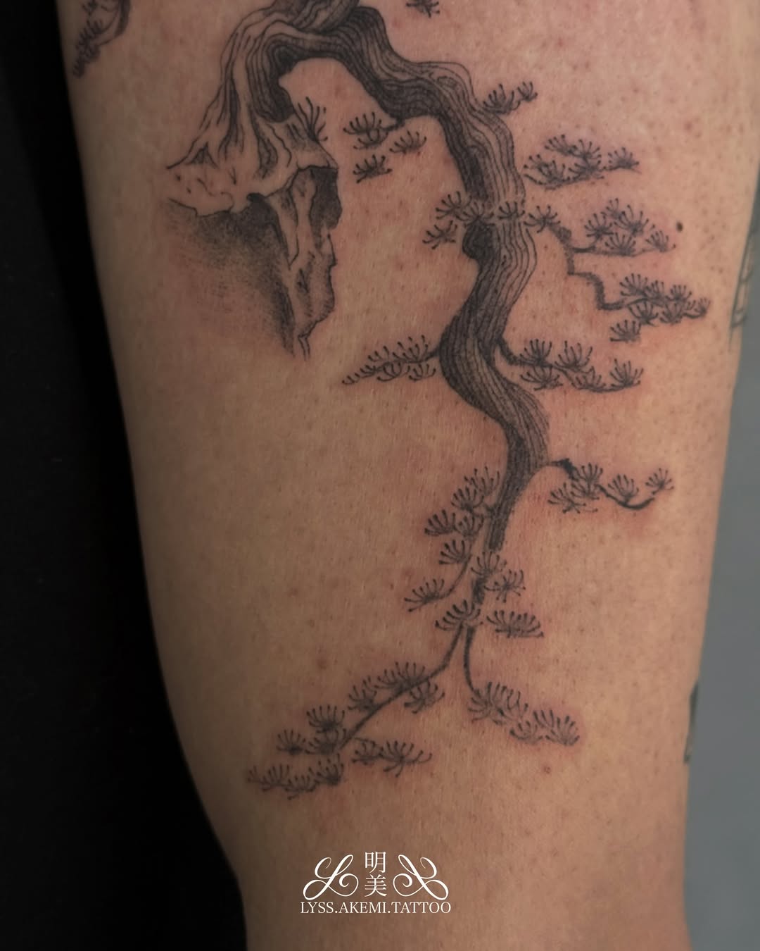 Tattoo by @lyss.akemi.tattoo — fine_line, black_and_grey