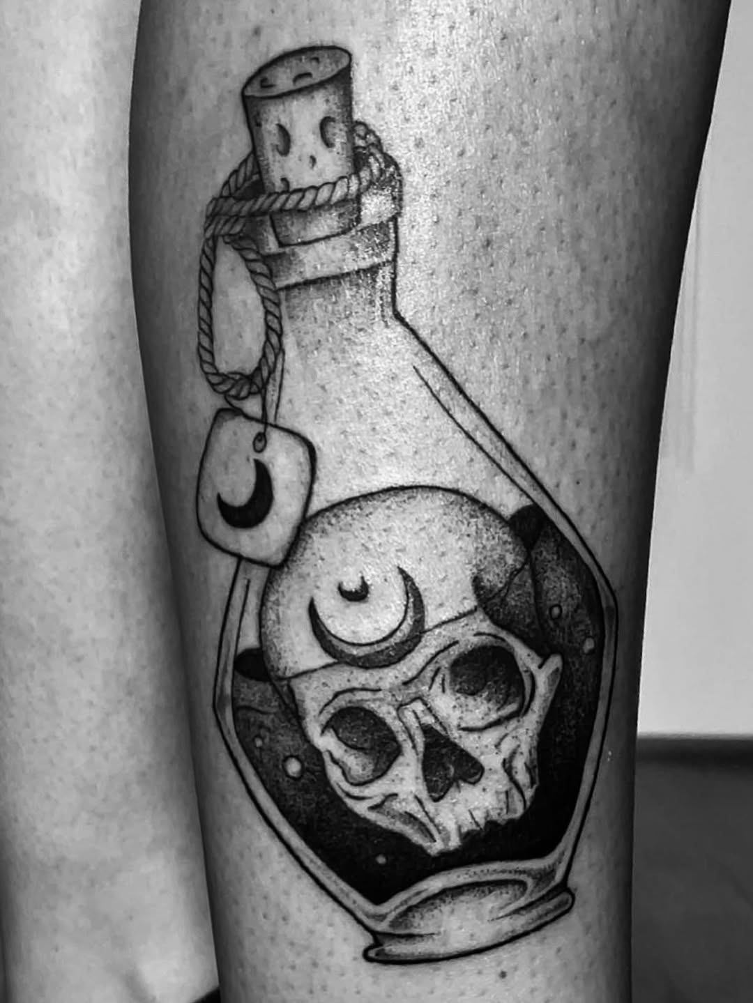 Tattoo by @sm.art.istry — black_and_grey, dark_realism