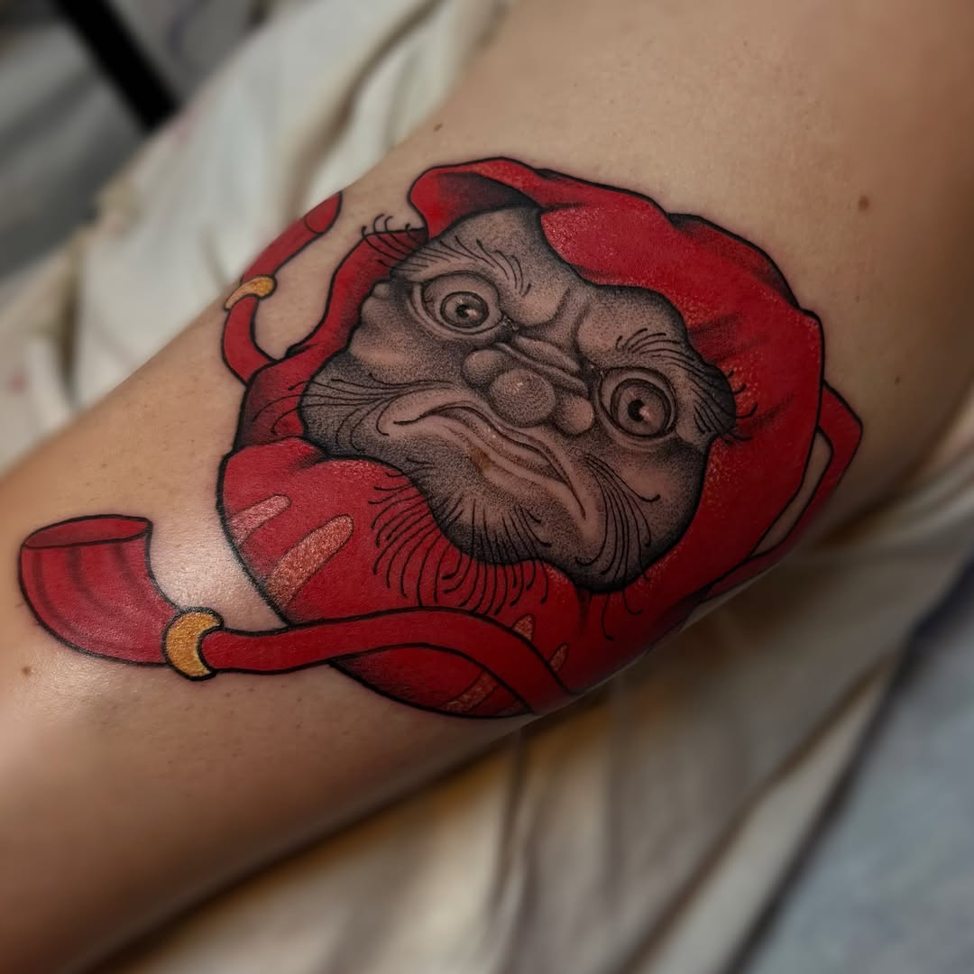 Tattoo by @peach.boa — japanese_irezumi, black_and_grey