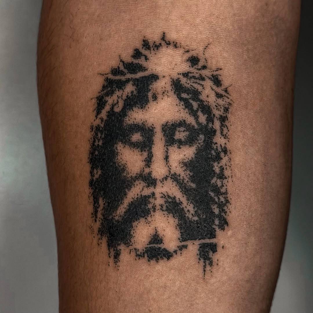 Tattoo by @handpokeforever — blackwork, chicano