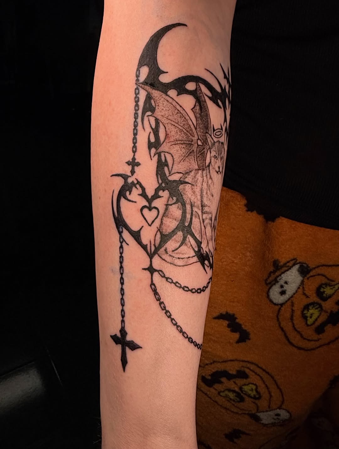 Tattoo by @vampirink.squid โ blackwork, illustrative