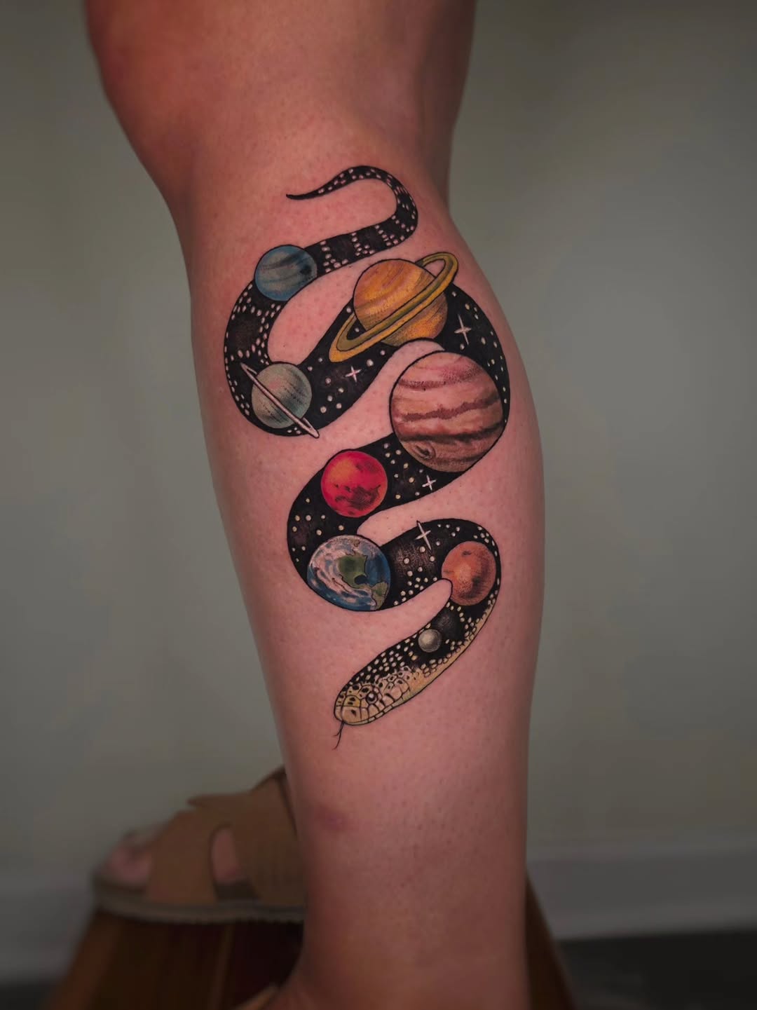 Tattoo by @whitneycaskeytattoos — realism, blackwork