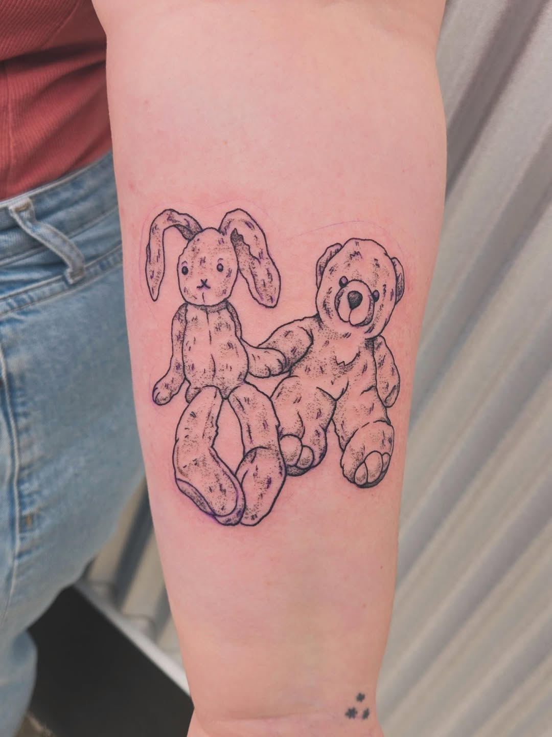 Tattoo by @cfrink.ink — illustrative, dotwork