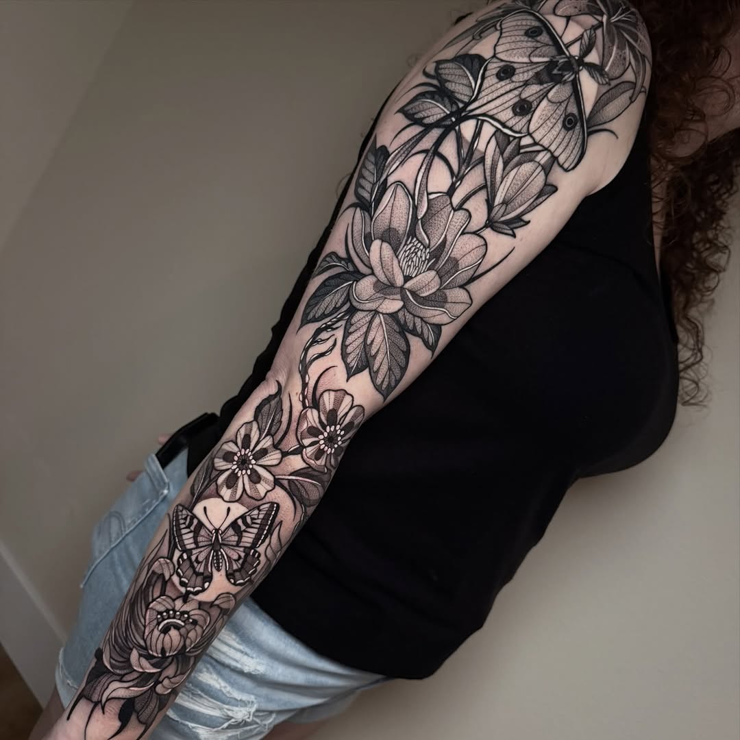 Tattoo by @aislynleigh — black_and_grey, realism