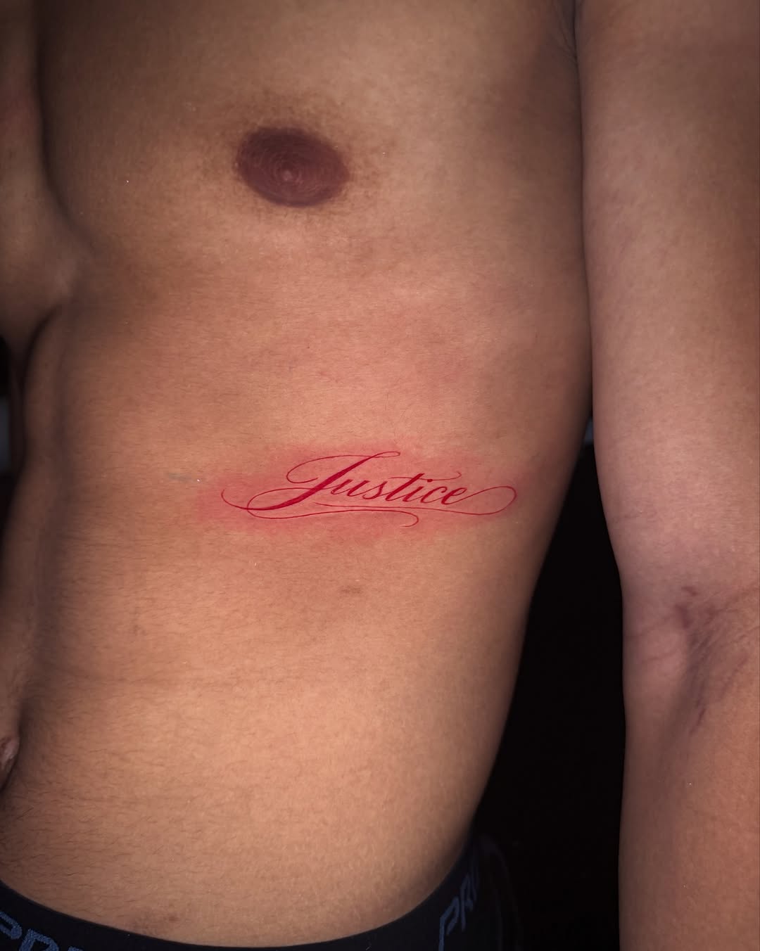 Tattoo by @leftnito โ lettering_script, fine_line