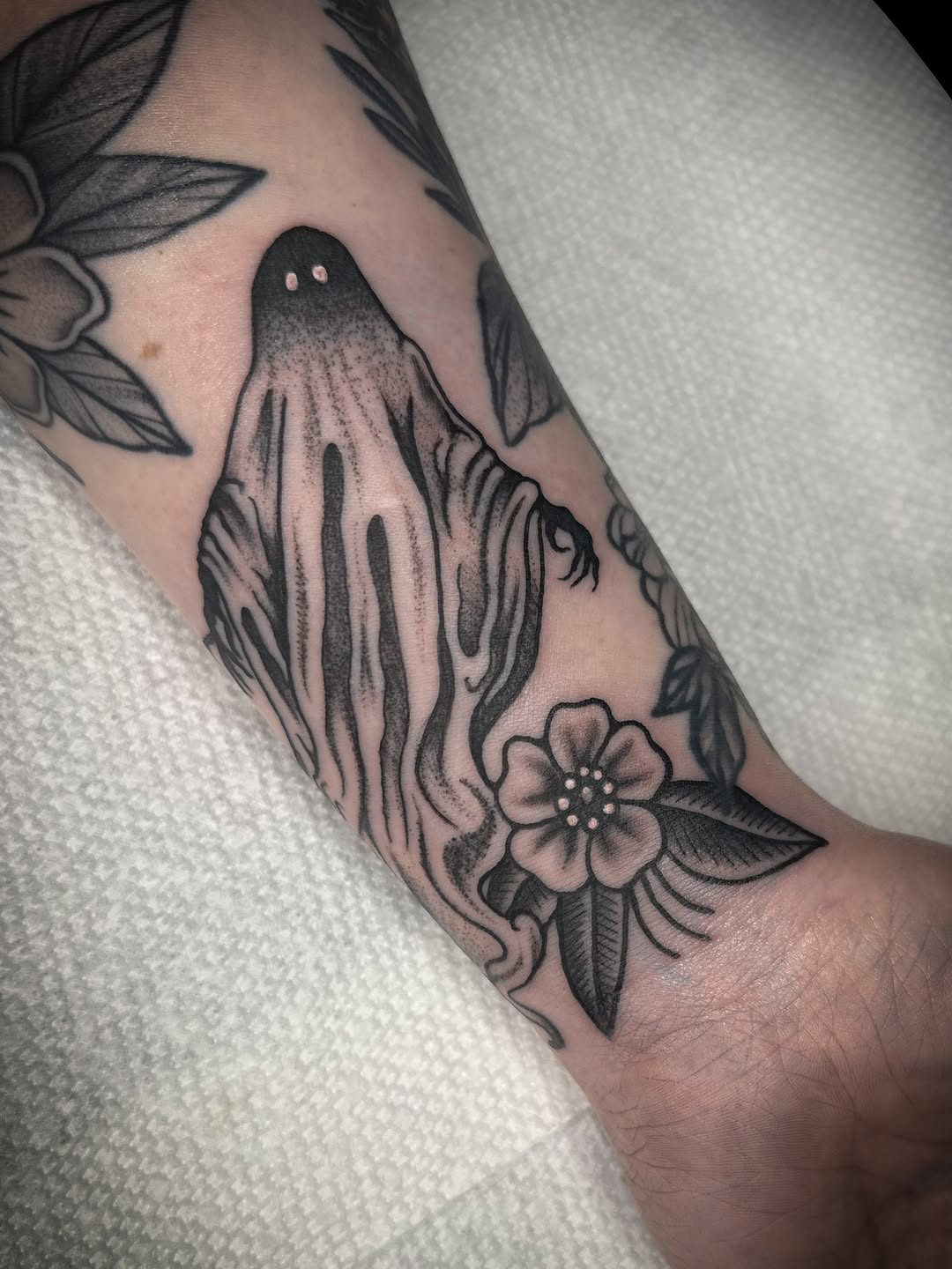 Tattoo by @stabbypain — american_traditional, black_and_grey