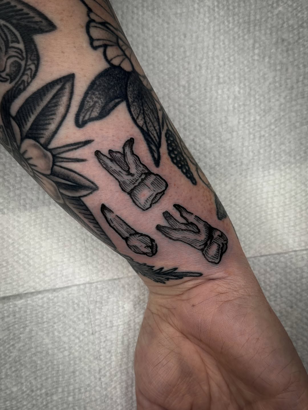 Tattoo by @stabbypain — black_and_grey, realism