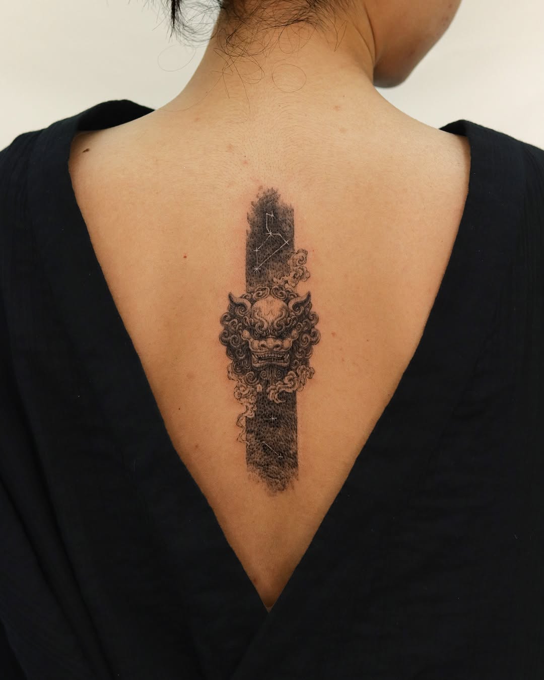Tattoo by @heon.tattoo — black_and_grey, dotwork