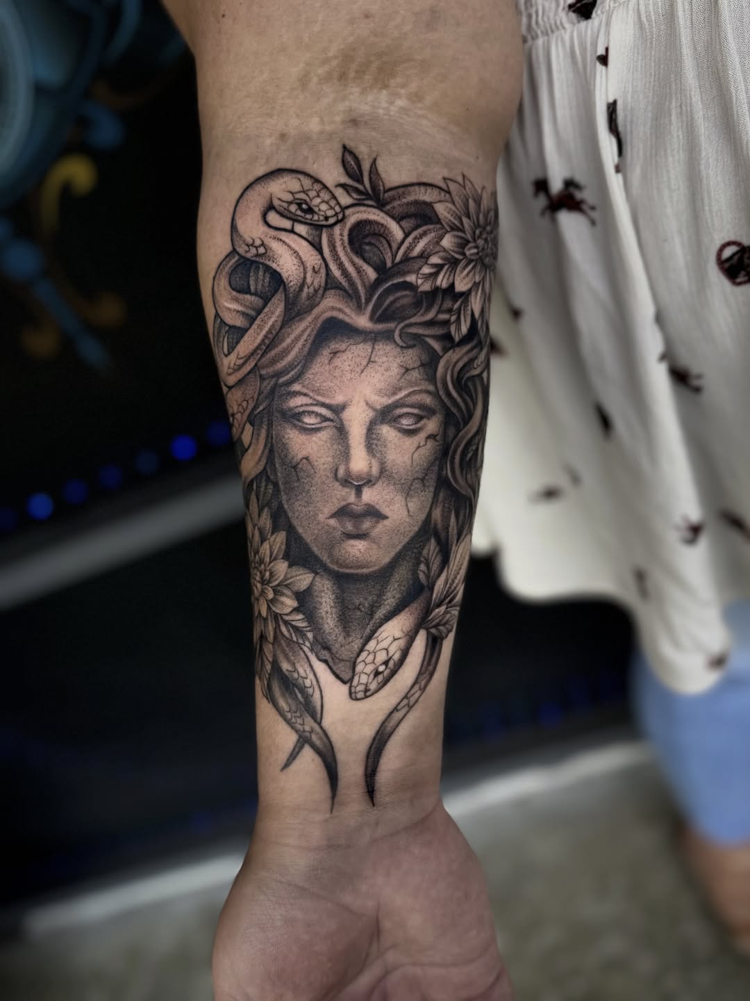 Tattoo by @demonica_ink666 — realism, black_and_grey