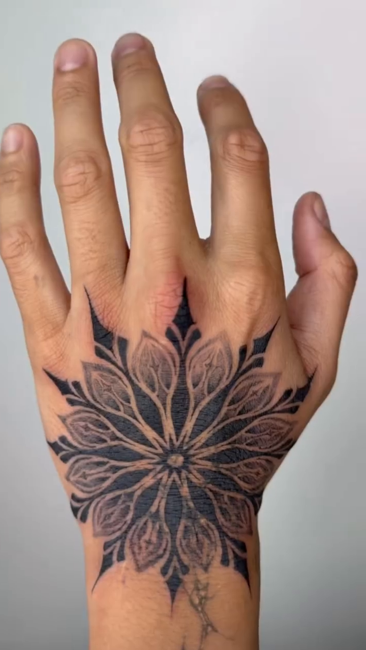 Tattoo by @inkedbykell — geometric, dotwork