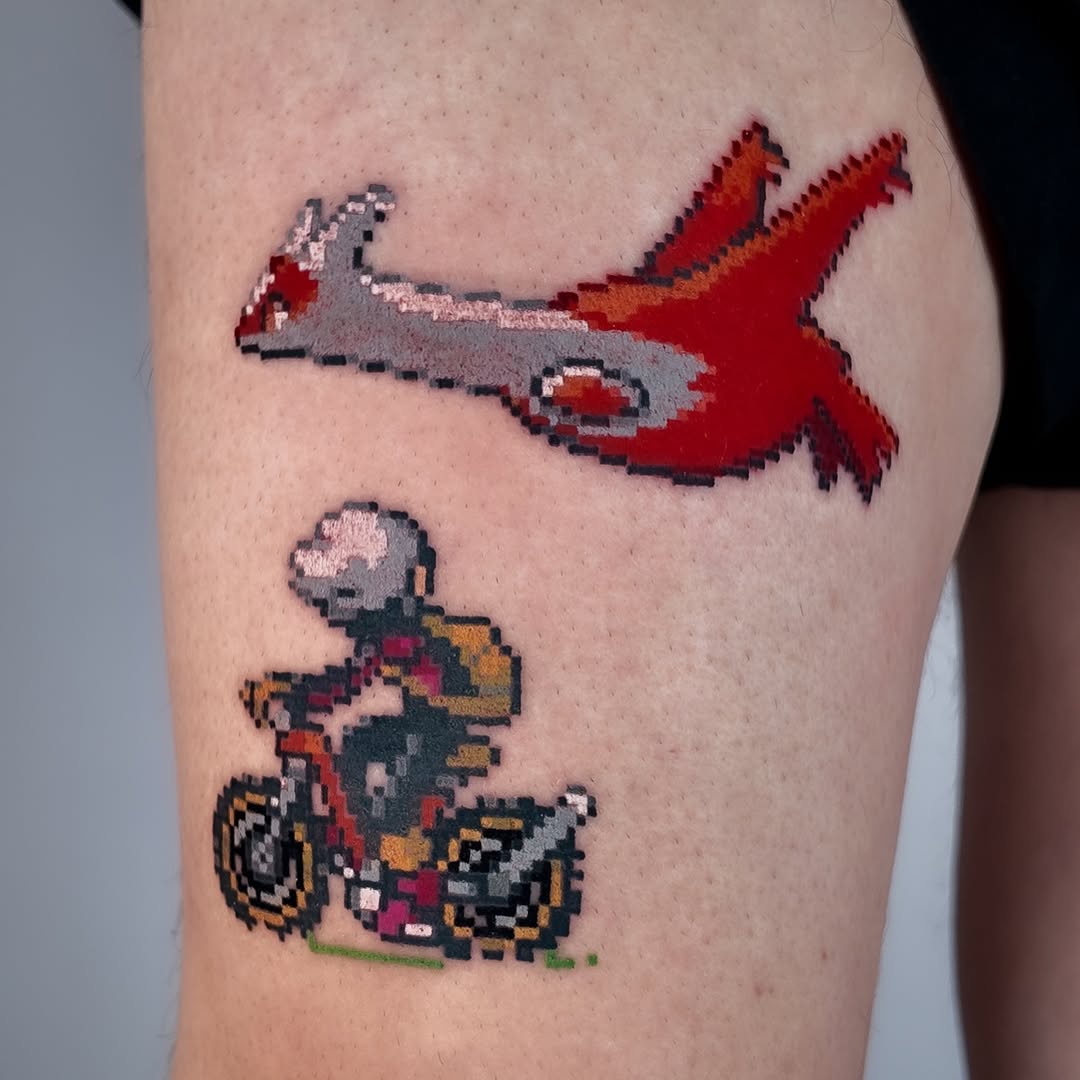 Tattoo by @mrpixel.tattooer β anime