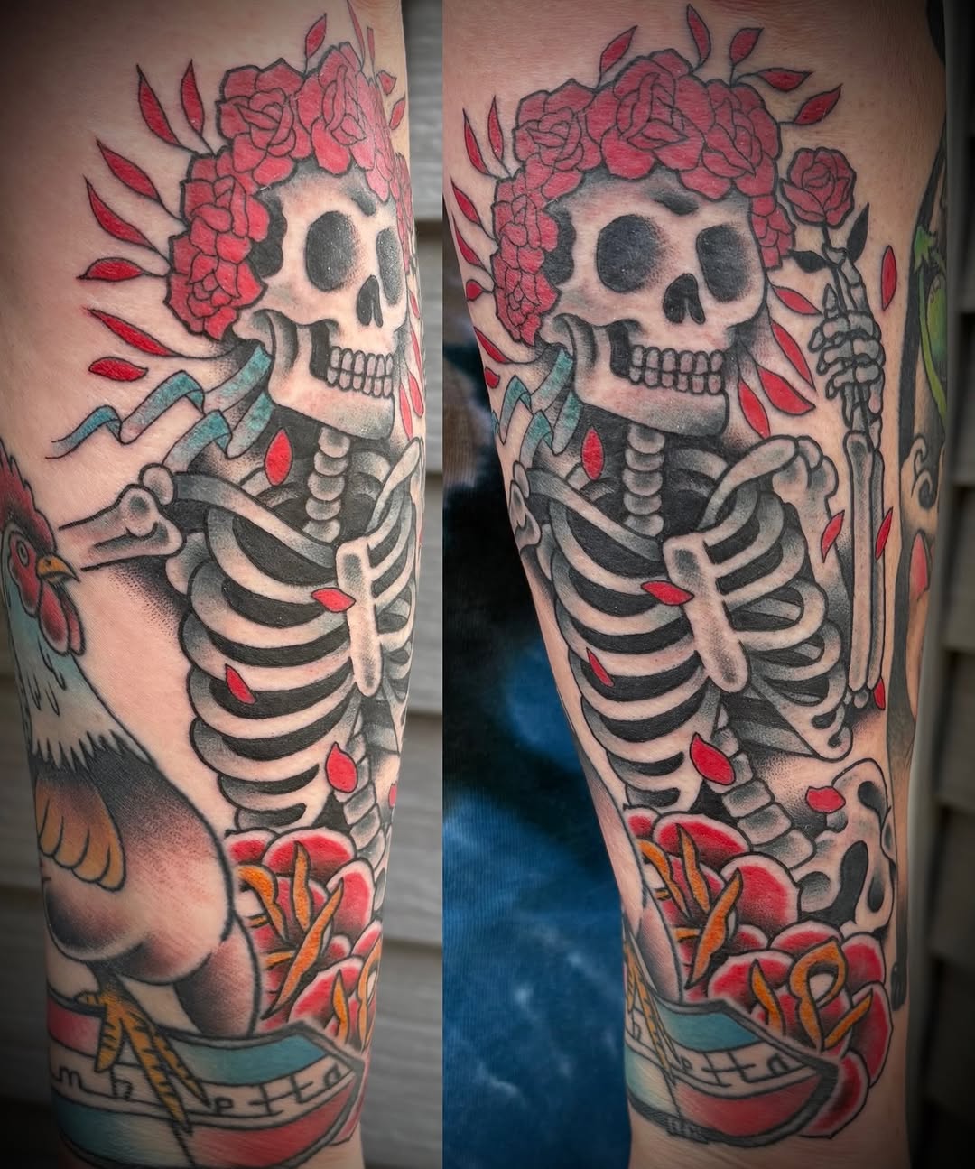 Tattoo by @hardcorn77 — american_traditional, black_and_grey