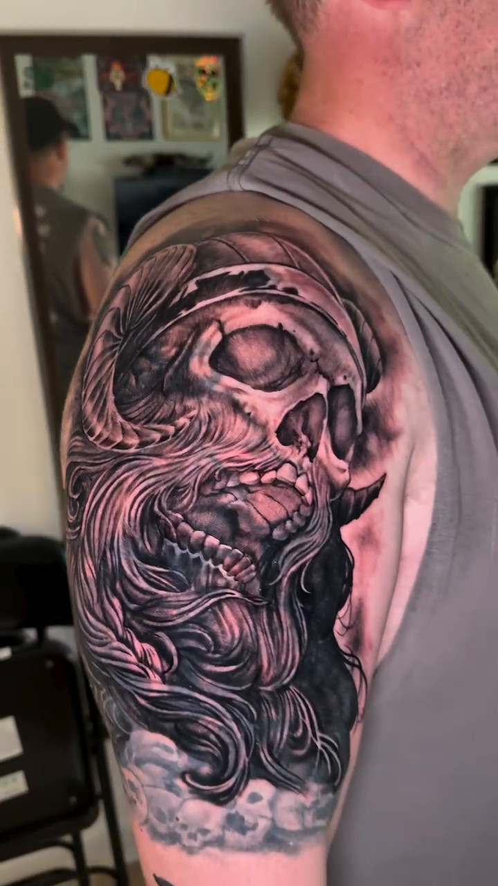 Tattoo by @matti_hixson — dark_realism, black_and_grey