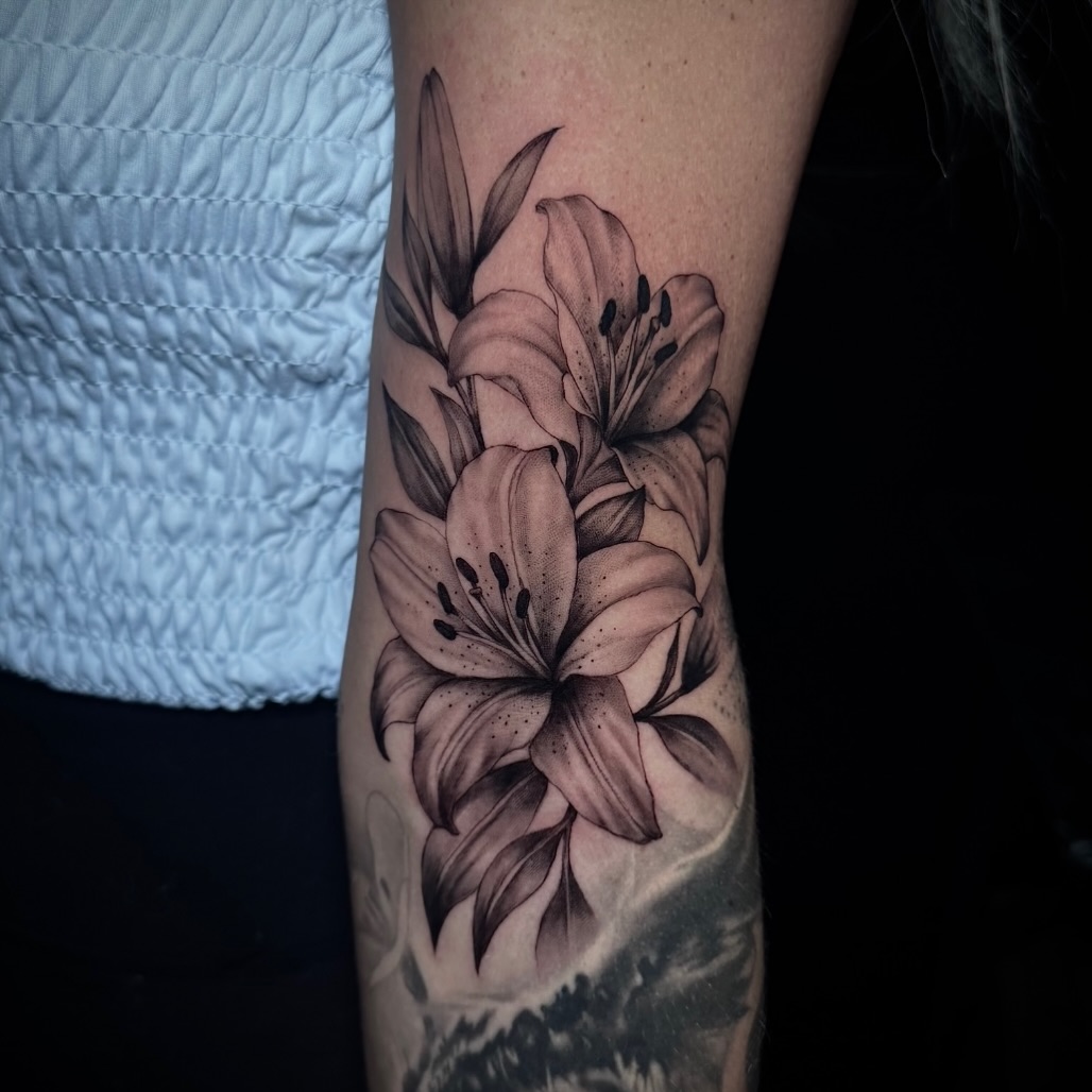 Tattoo by @corycabletattoos โ realism, black_and_grey