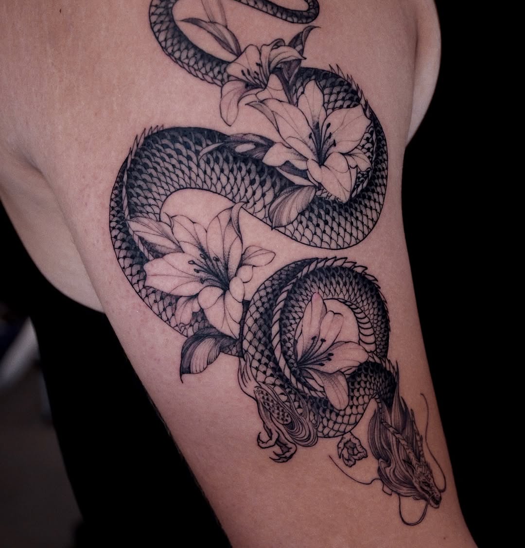 Tattoo by @gary.tattooer — japanese_irezumi, black_and_grey
