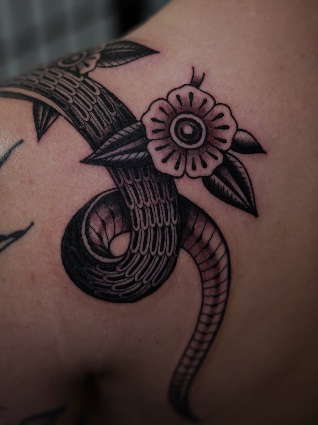 Tattoo by @joana.tattooer — american_traditional, black_and_grey