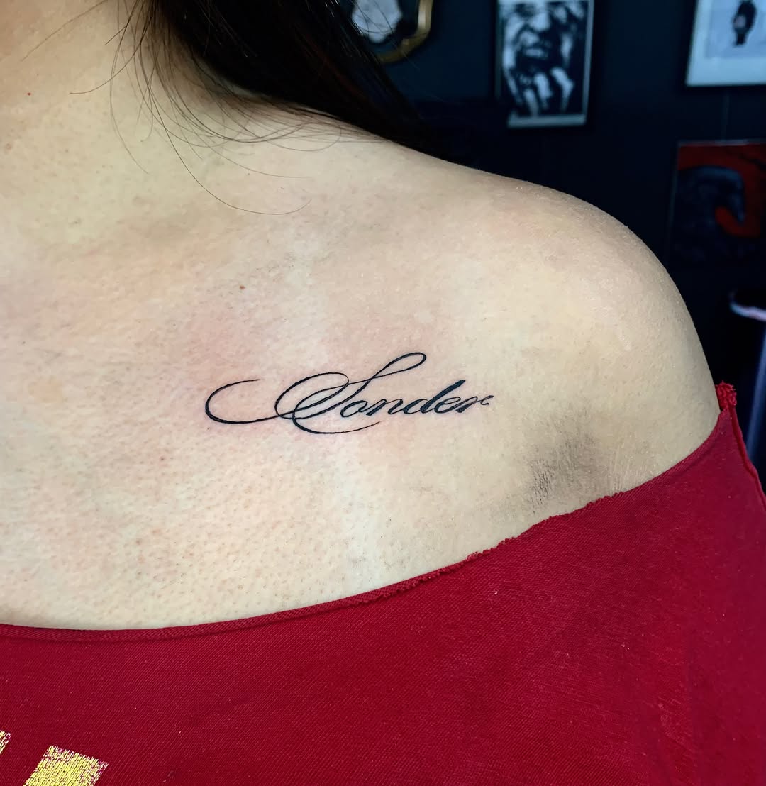 Tattoo by @kerostene — lettering_script, fine_line