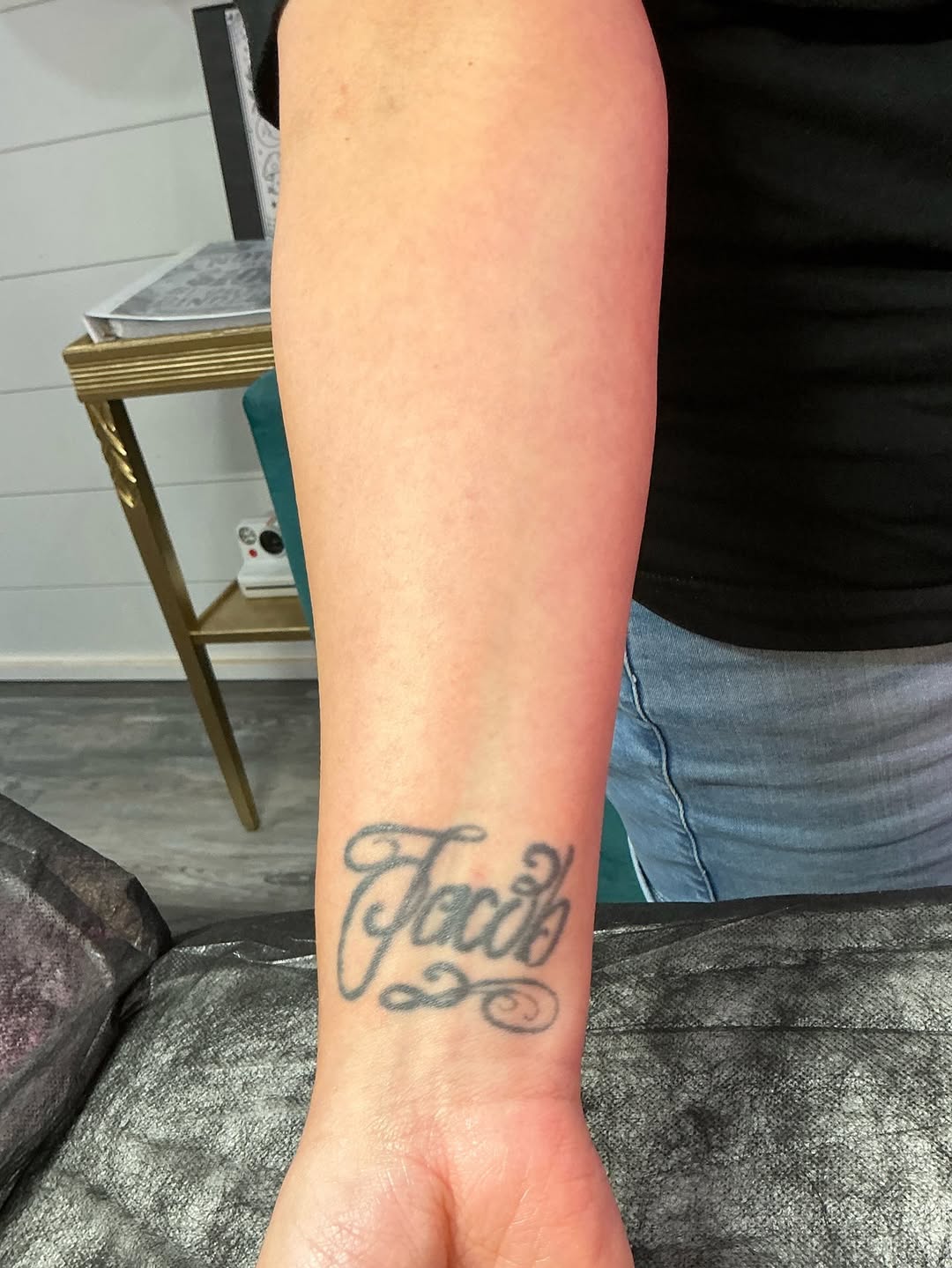Tattoo by @1916ink — lettering_script, chicano