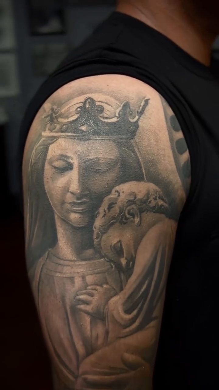 Tattoo by @seyer_tattoo — realism, black_and_grey