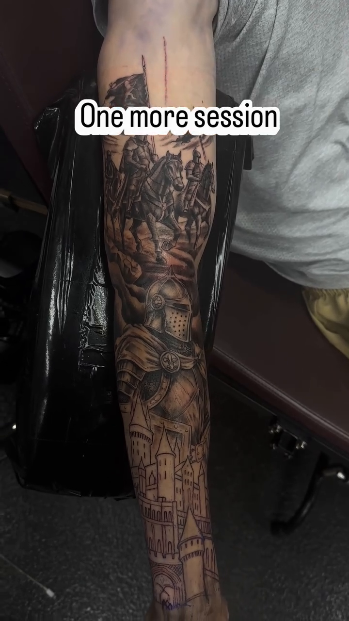 Tattoo by @rockemtatts โ dark_realism, black_and_grey