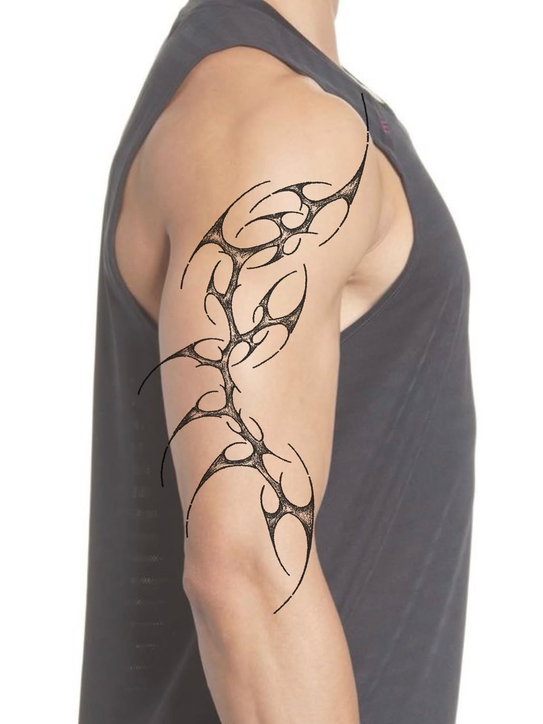 Tattoo by @tiimy.tt — tribal, dotwork