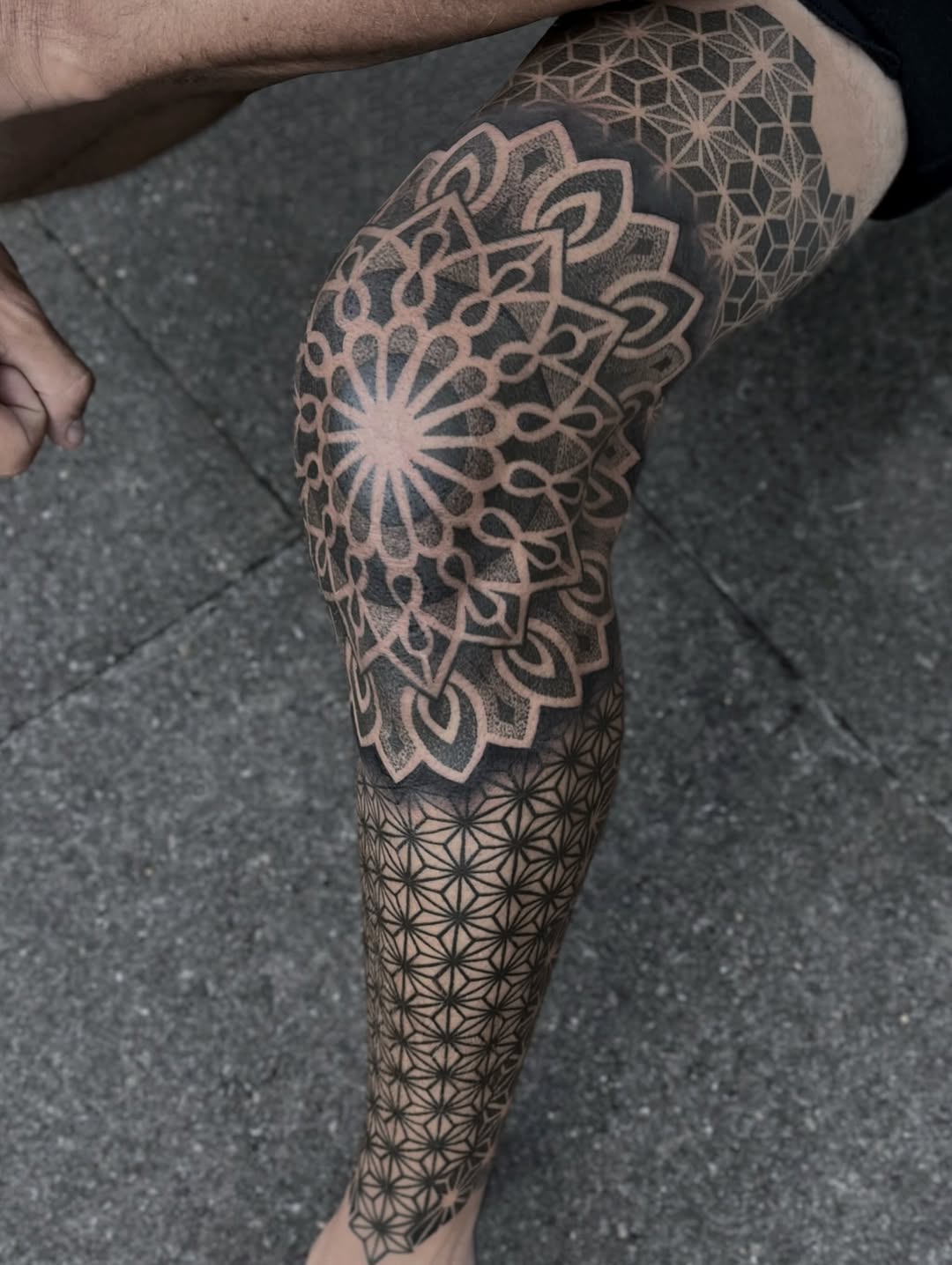 Tattoo by @setharcane — geometric, dotwork