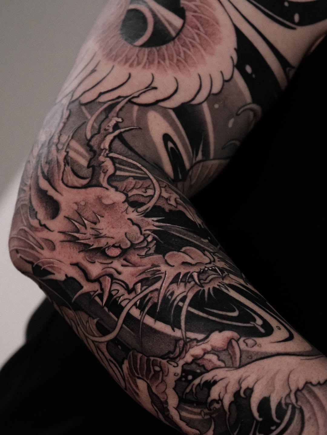 Tattoo by @who_is_ryu — japanese_irezumi, black_and_grey