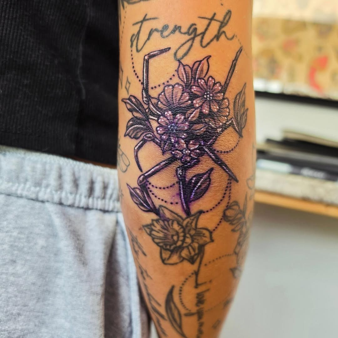 Tattoo by @colleen_does_tattoos — fine_line, black_and_grey
