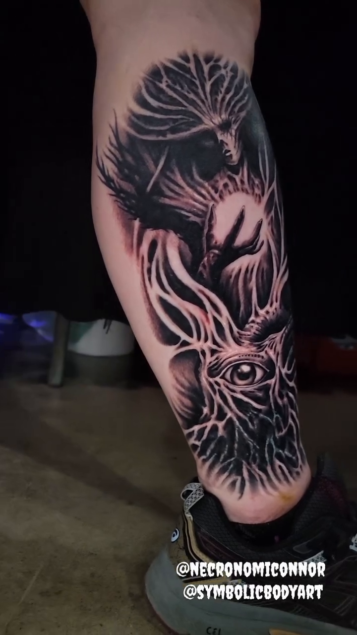 Tattoo by @necronomiconnor — dark_realism, blackwork