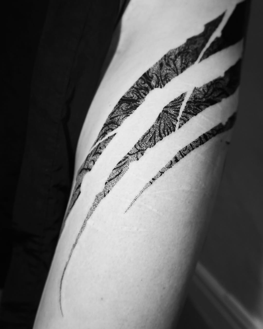 Tattoo by @dock.artt — dotwork, black_and_grey