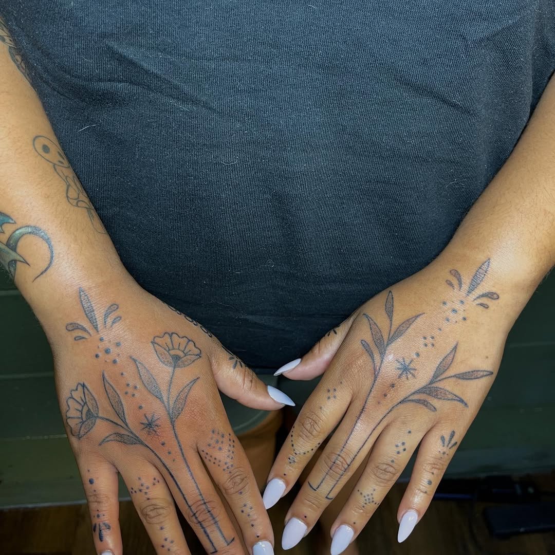 Tattoo by @permanent_pokes_ — fine_line, dotwork