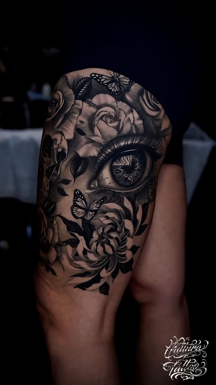 Tattoo by @cultura_tattoo — realism, black_and_grey
