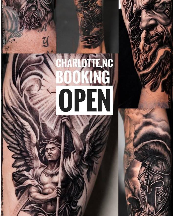 Tattoo by @agtattooartis — realism, black_and_grey
