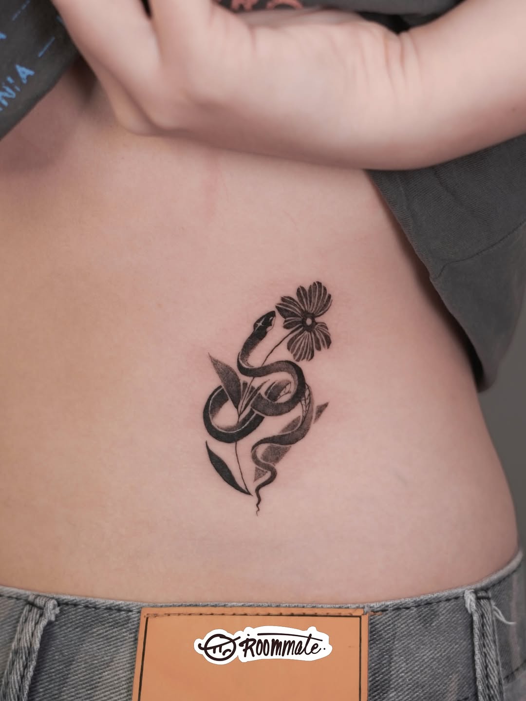 Tattoo by @roommate_tat — fine_line, black_and_grey