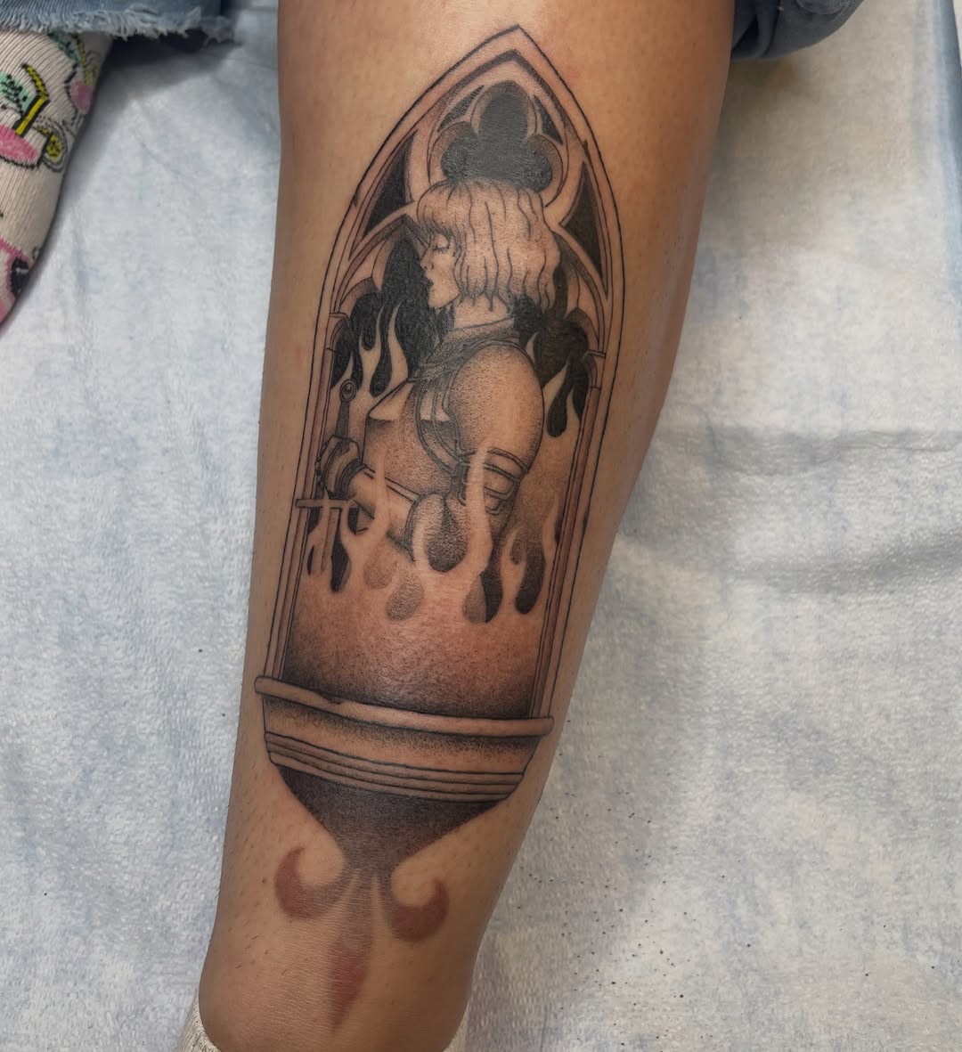Tattoo by @jennanabread_ink — black_and_grey, realism