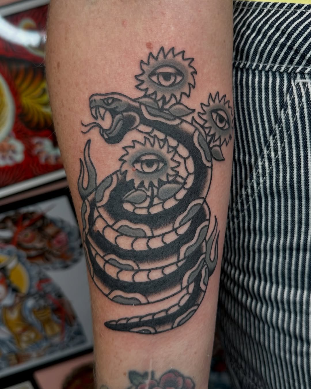 Tattoo by @lurkdiggler β american_traditional, black_and_grey
