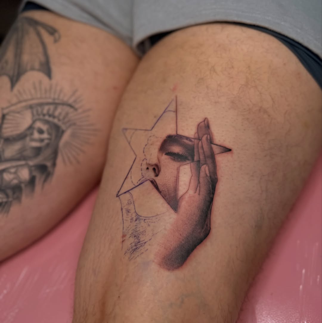Tattoo by @inkmonic — realism, black_and_grey