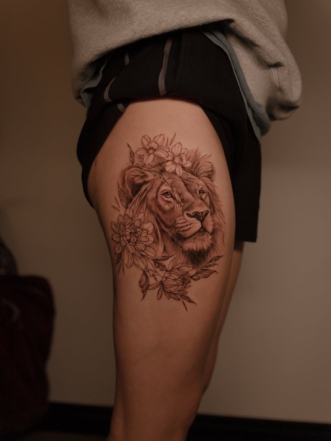 Tattoo by @wispytats — realism, black_and_grey