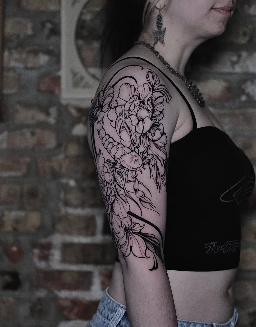 Tattoo by @hellbunnytattoos — black_and_grey, ornamental