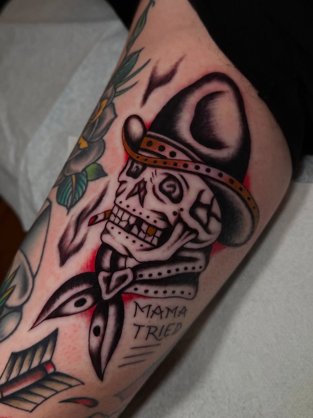Tattoo by @caseyxsullivan — american_traditional, lettering_script